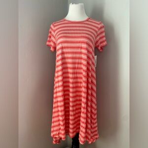 LuLaRoe Carly Dress Pink Striped